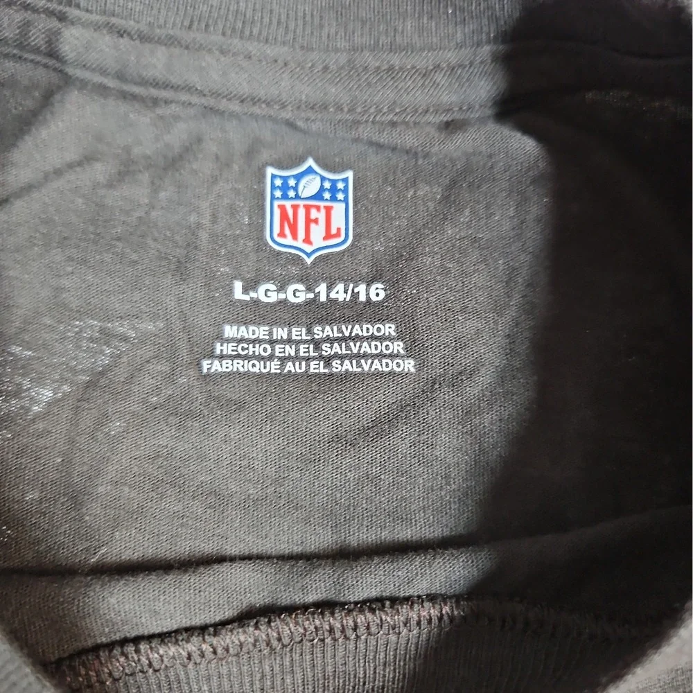 NFL Cleveland Browns Youth Brown Graphic T Shirt Size Large NWT